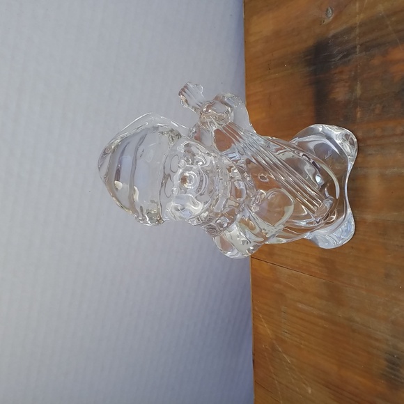 MIKASA FROSTY'S CHOIR LEAD Crystal Clear Figurine w tag Christmas Winter Holiday - Picture 1 of 7